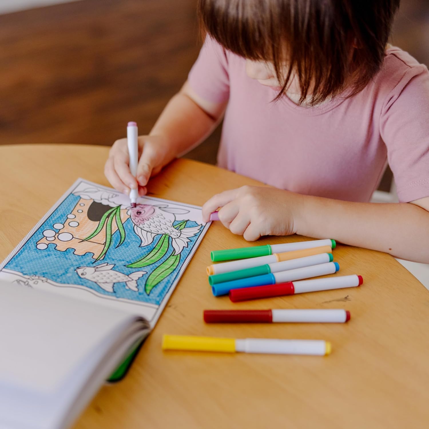 Melissa & Doug Magic-Pattern Kidsââ‚¬ Pets Marker Coloring Pad On The Go Travel Activity