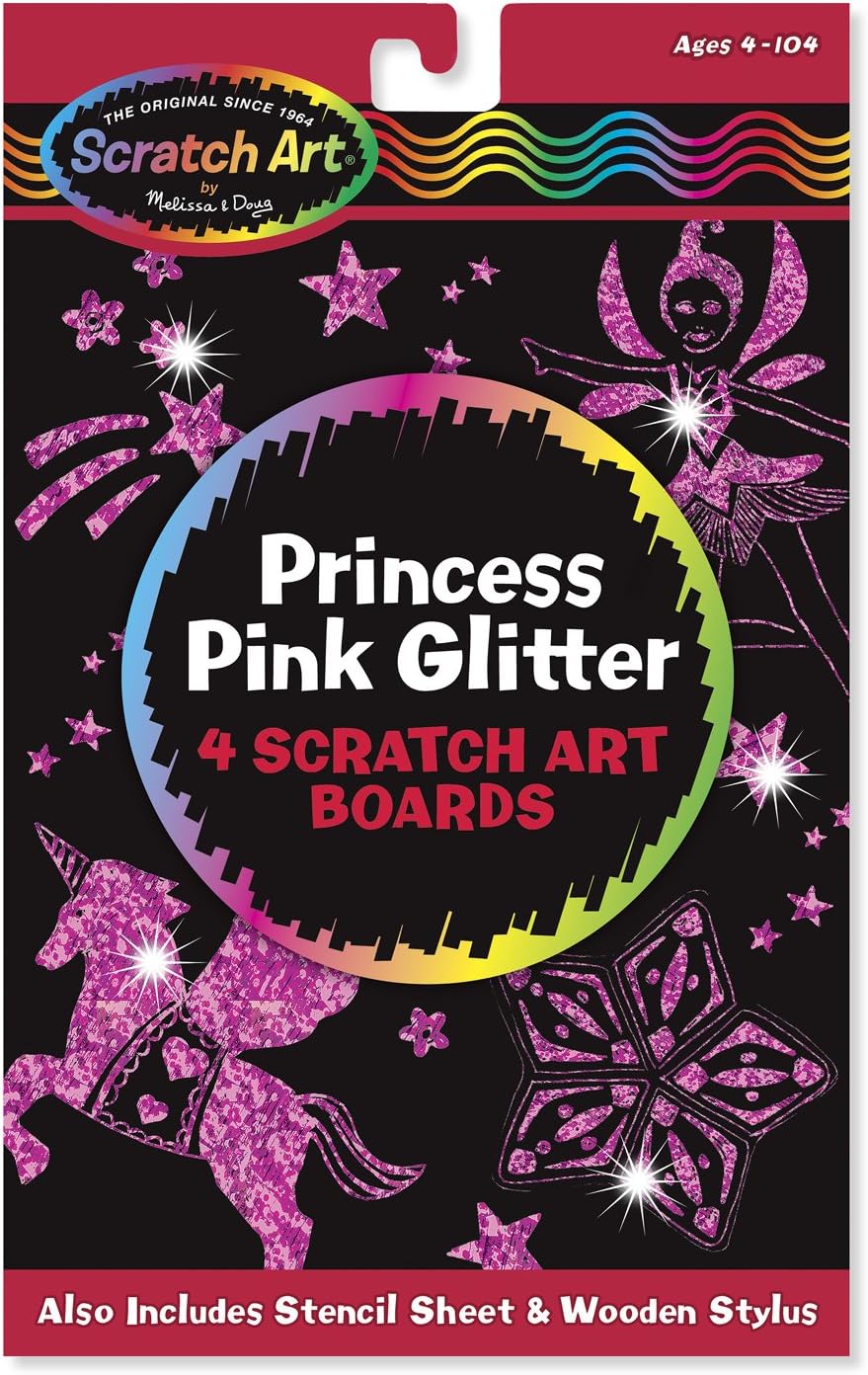Melissa & Doug Scratch Art: Princess Pink Glitter Board - 4