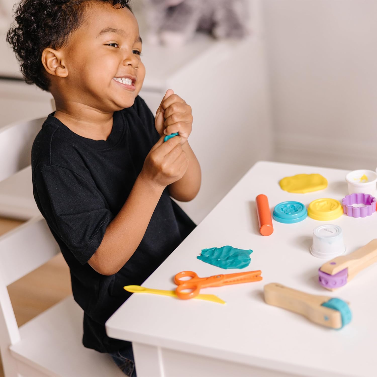 Melissa & Doug Created By Me! Cut, Sculpt, And Roll Modeling Dough Kit With 8 Tools And 4 Colors Of Modeling Dough