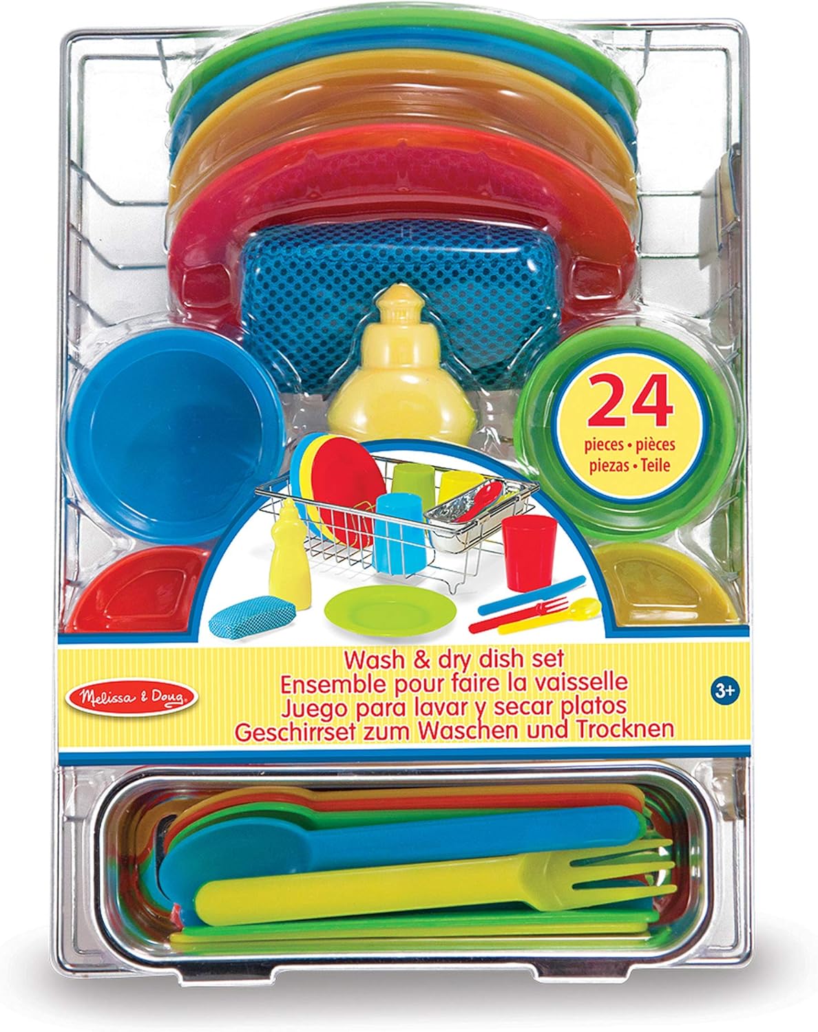 Melissa & Doug Let'S Play House - Wash and Dry Dish Set , Age 6-7 Years