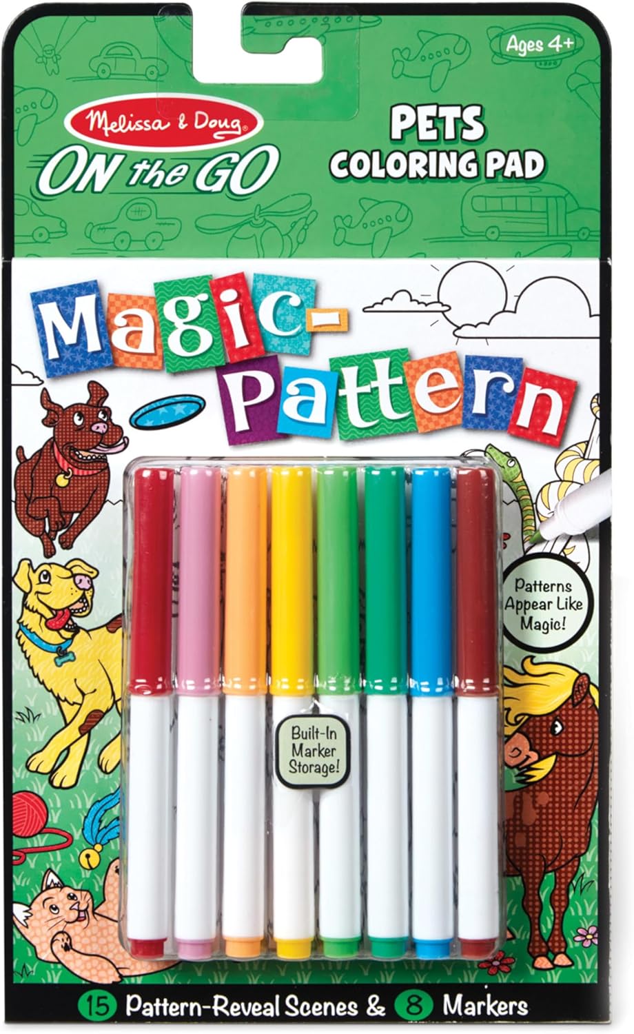 Melissa & Doug Magic-Pattern Kidsââ‚¬ Pets Marker Coloring Pad On The Go Travel Activity