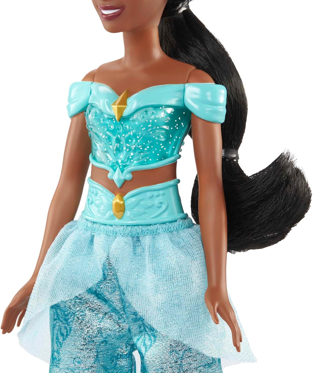 Mattel Disney Princess Tiana Doll in Sparkling Fashion with Removable Skirt, Tiara and Shoes, Posable & Collectible, Inspired by Movie