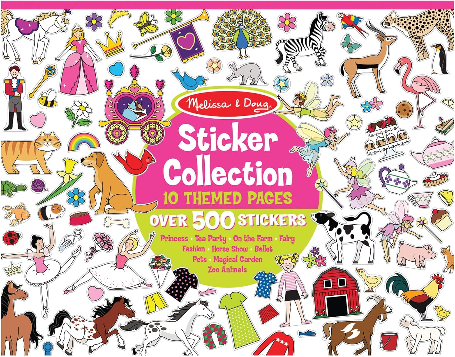 Melissa & Doug Activity Books/Pads Sticker Collection - Pink, Multi, 4247, 601000146738, 3 Years-And Up