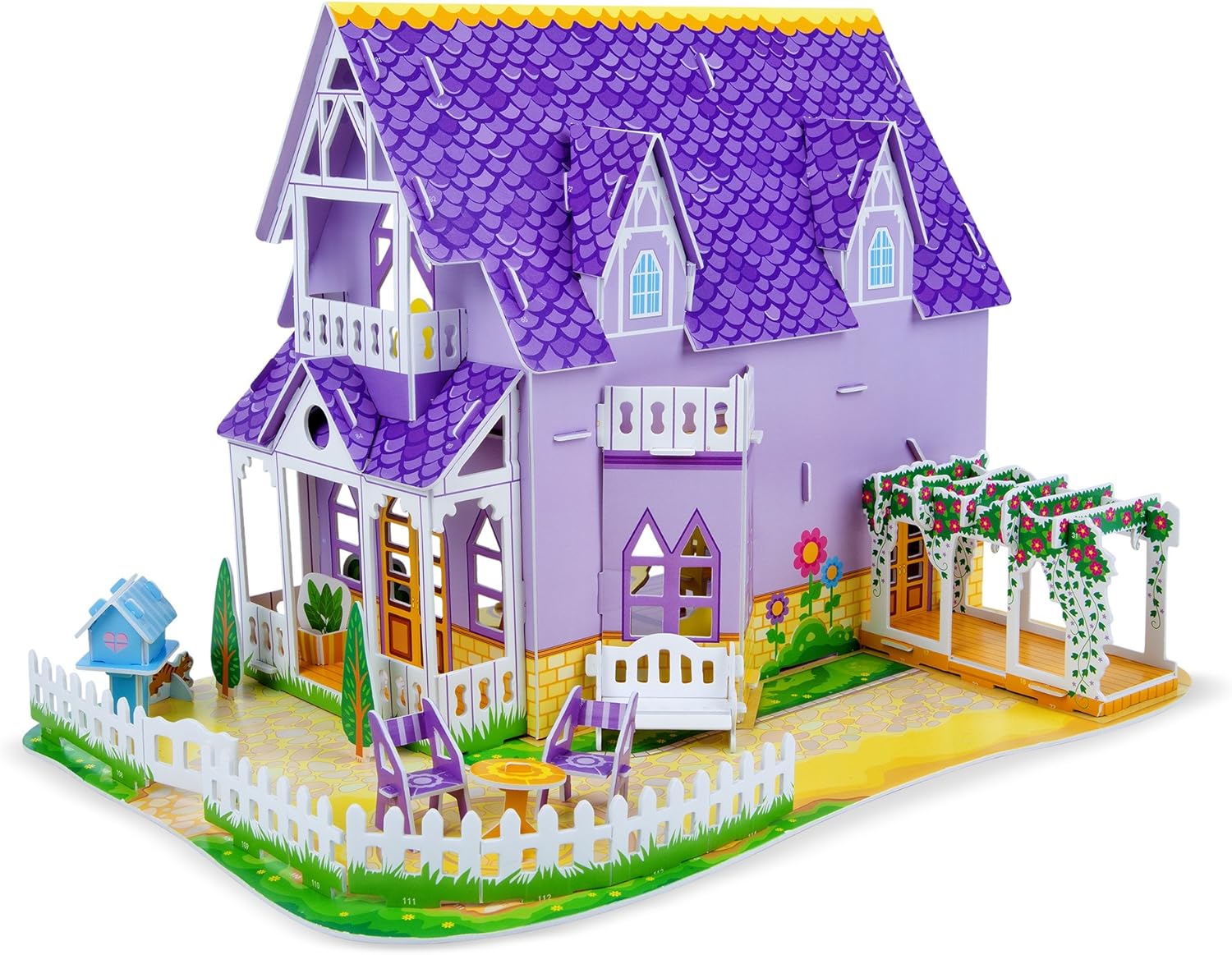 Melissa & Doug 3D Puzzle Dollhouse - Purple