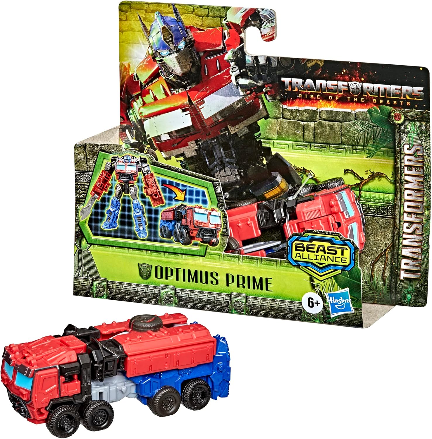 Transformers Toys Transformers: Rise of the Beasts Movie Beast Alliance Battle Changers Optimus Prime Action Figure, Ages 6 and Up, 4.5 inch