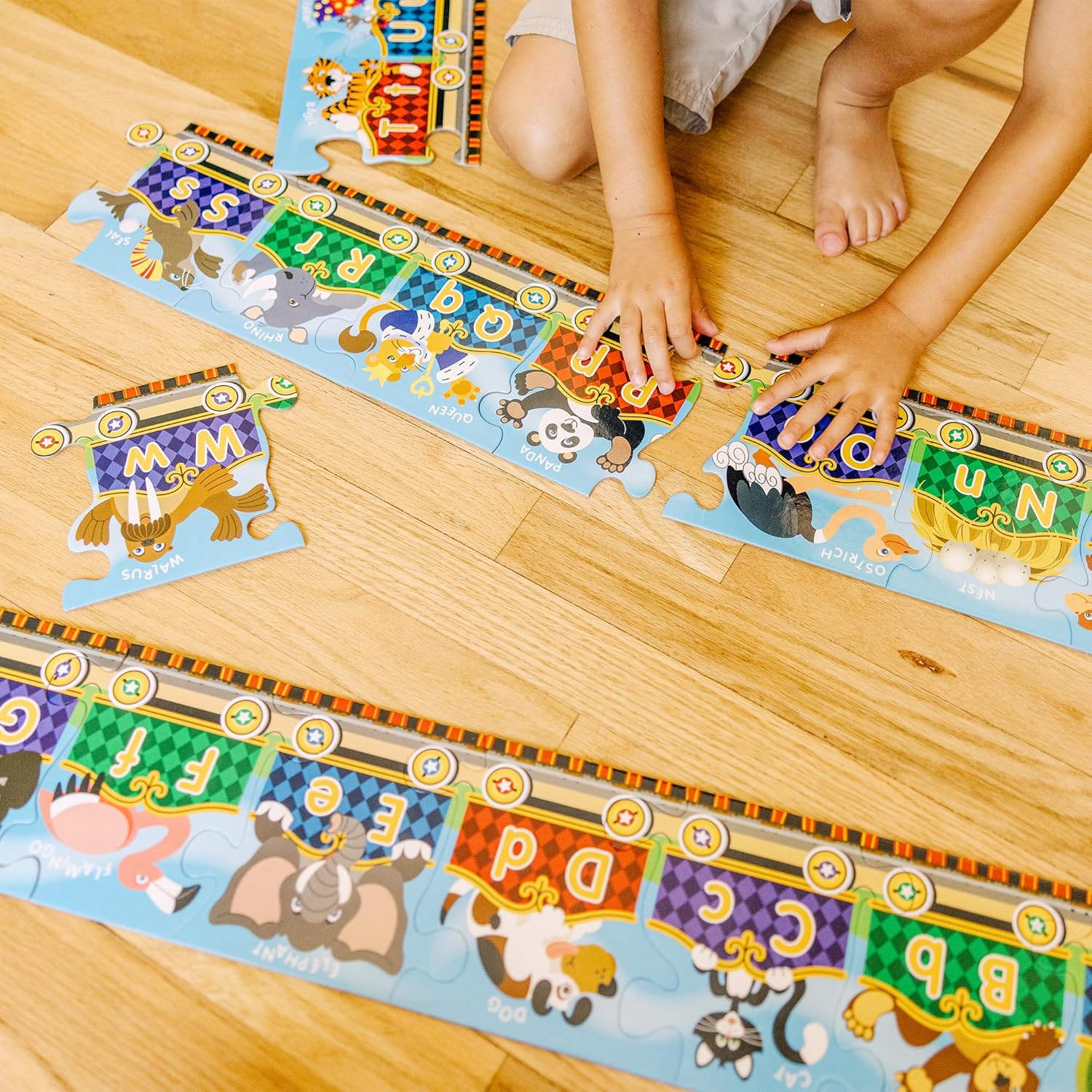 Melissa & Doug Alphabet Express Jumbo Jigsaw Floor Puzzle (27 pcs, 10 feet long)