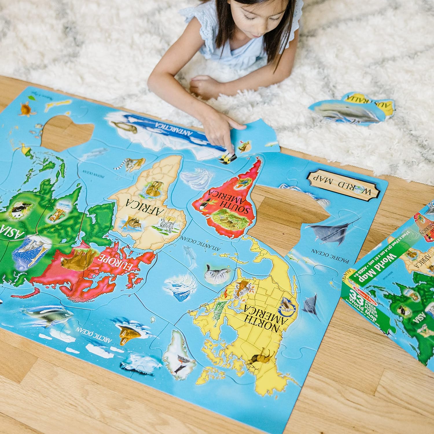 Melissa & Doug 10446 Weltkartenbodenpuzzle