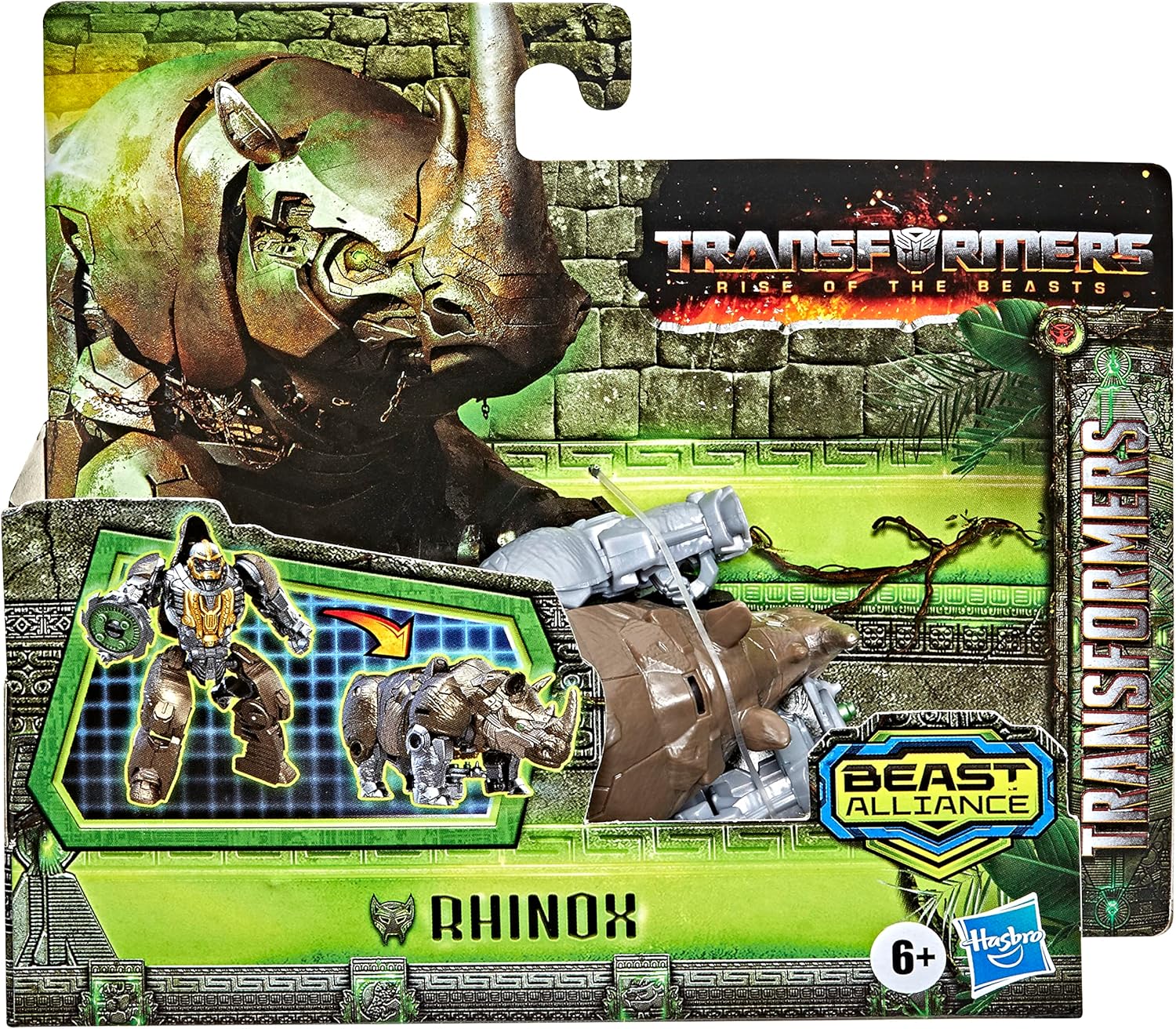 Transformers Toys Transformers: Rise of the Beasts Movie Beast Alliance Battle Changers Rhinox Action Figure, Ages 6 and Up, 4.5 inch