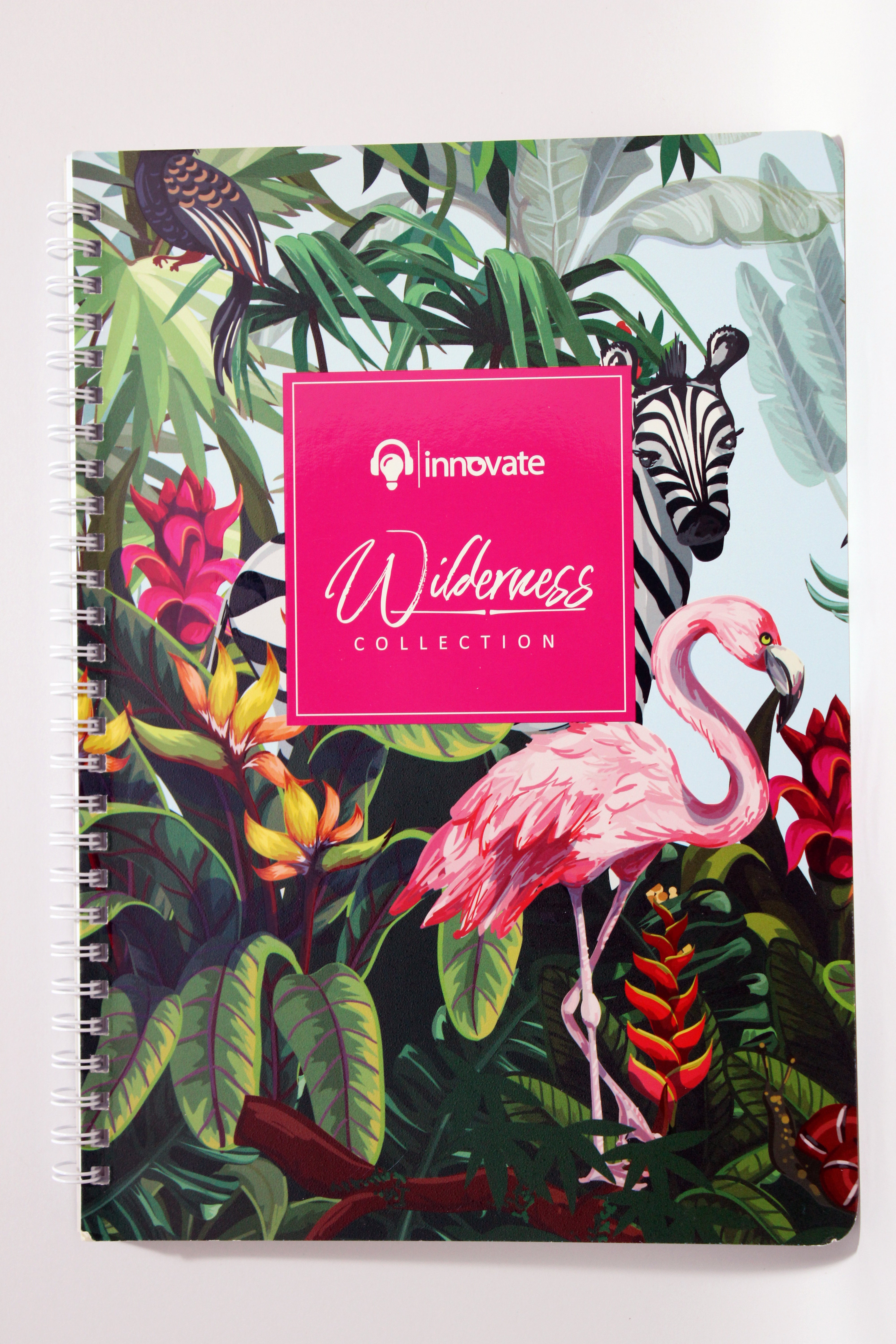 Innovate Wilderness B5 Collection Spiral Notebooks Set, Tropical Wildlife Designs